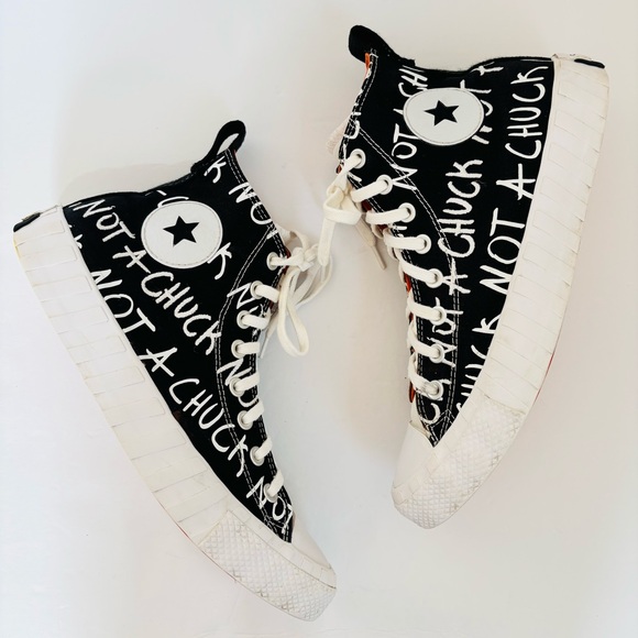 Converse Men's 9 Not a Chuck 70 HI UNT1TL3D Black White Platform Sneakers - Picture 4 of 16